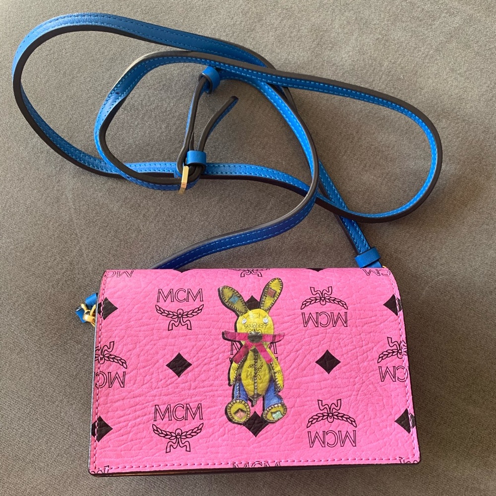 MCM Visetos Mini Rabbit Crossbody Bag